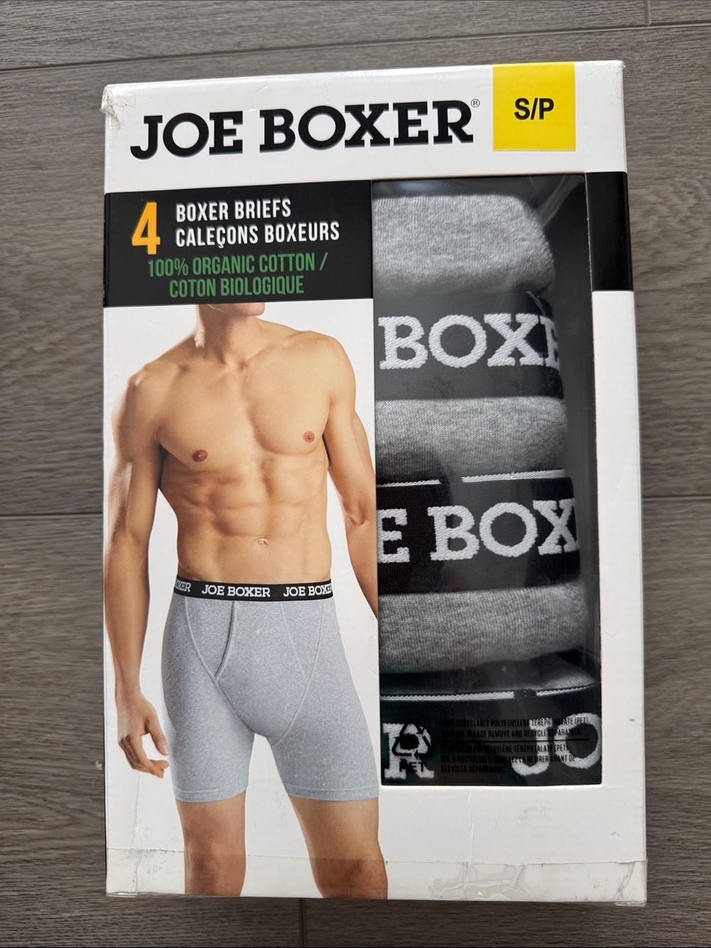 Joe Boxer Men's Boxer Briefs 4-Pack - Light Gray